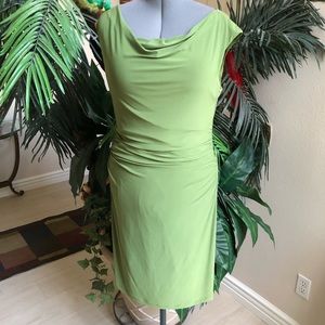 > Evan Picone Lime Green Sleeveless Dress